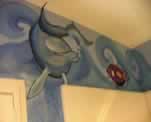 Ocean Fish Mural in Kids Bath
